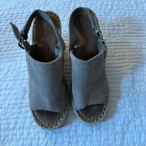 TOMS Wedge Suede heels 8.5 worn once